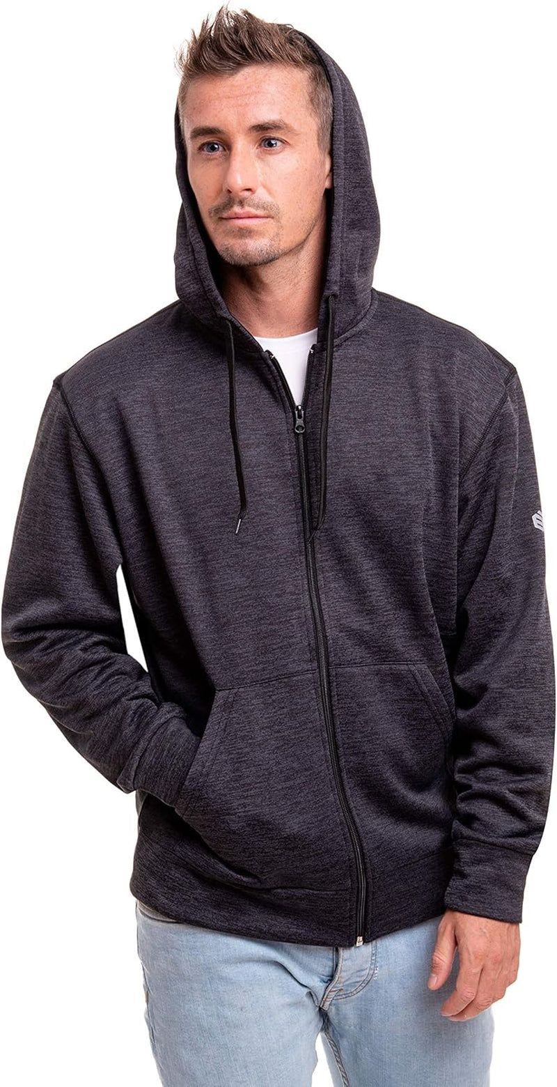 Mens Active Hoodies Full-Zip Midweight Hooded Men’S Sweatshirt with Pockets