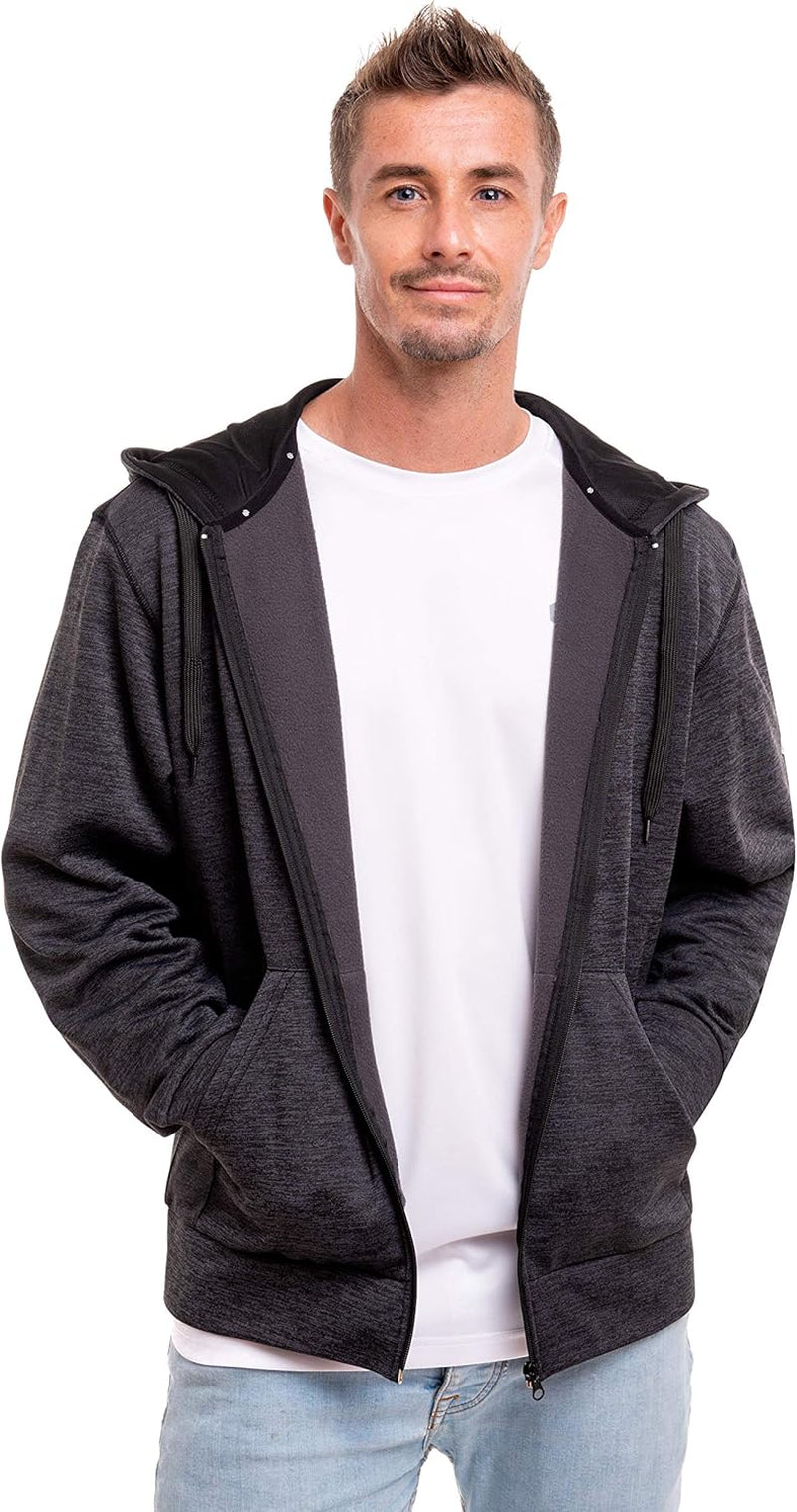 Mens Active Hoodies Full-Zip Midweight Hooded Men’S Sweatshirt with Pockets