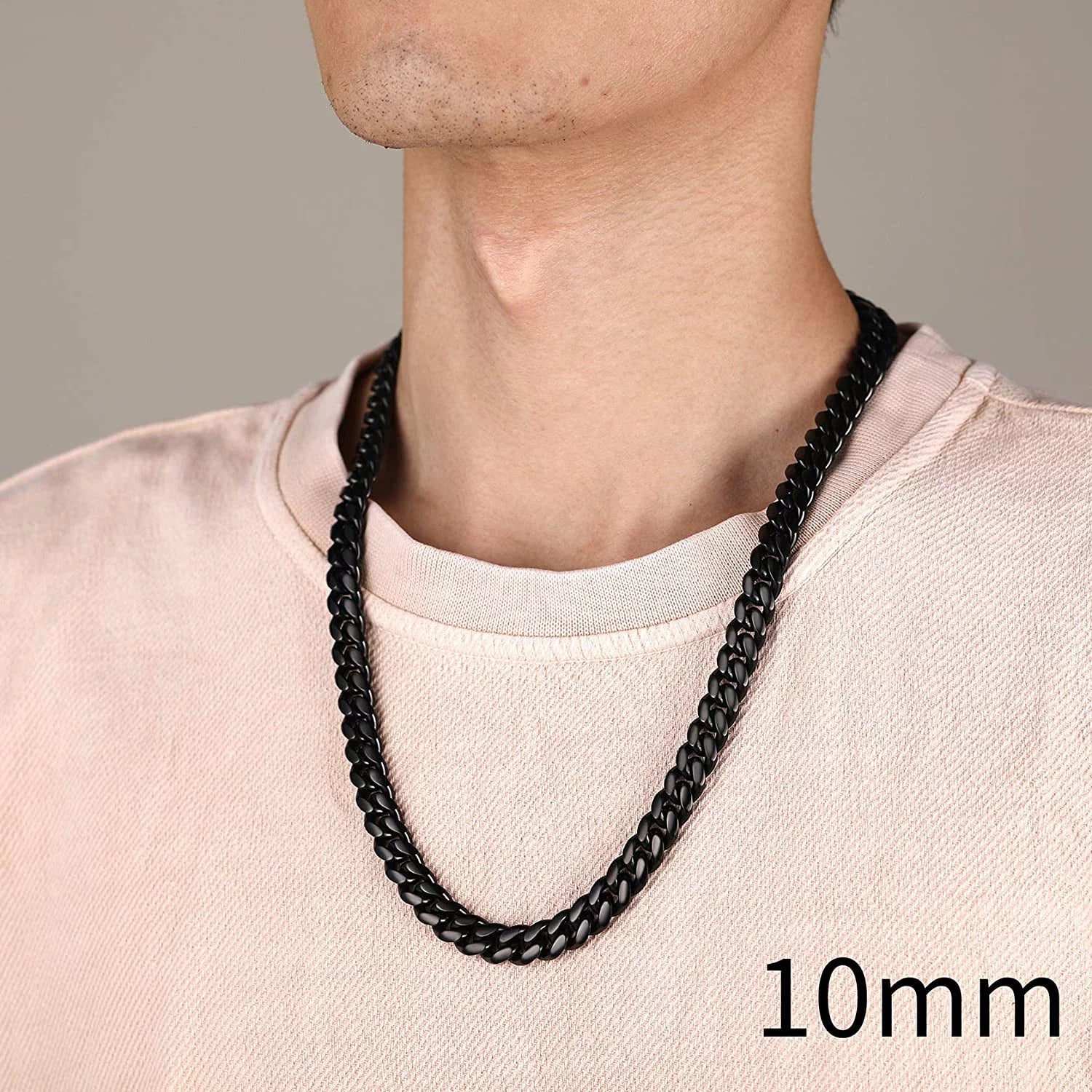 Cuban Link Chains Male Men Necklaces 20Inch 10MM Mens Jewelry Mens Gifts