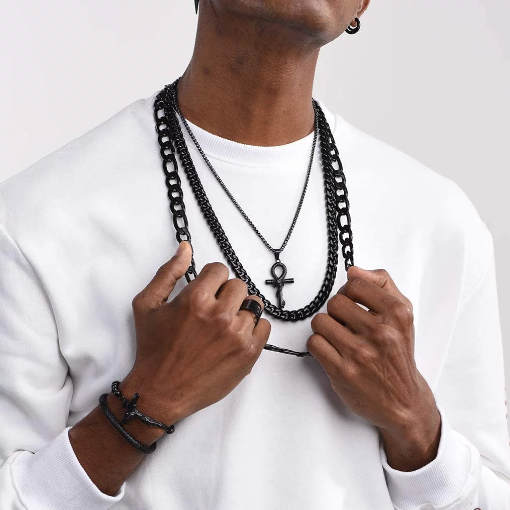 Cuban Link Chains Male Men Necklaces 20Inch 10MM Mens Jewelry Mens Gifts